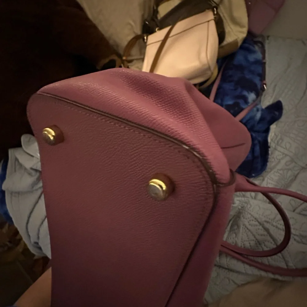 Coach Casey Pink Leather Tote with Gold Logo Hardware - Picture 6 of 11